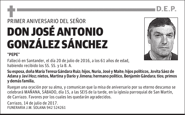 DON JOSÉ ANTONIO GONZÁLEZ SÁNCHEZ