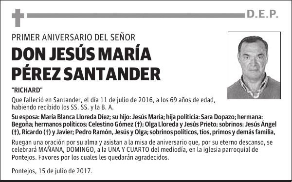 Jesus Maria Perez Santander