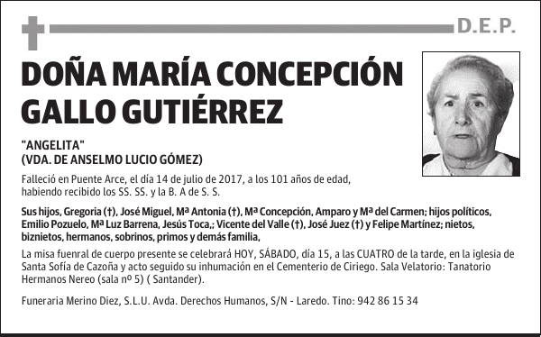 DOÑA MARÍA CONCEPCIÓN GALLO GUTIÉRREZ