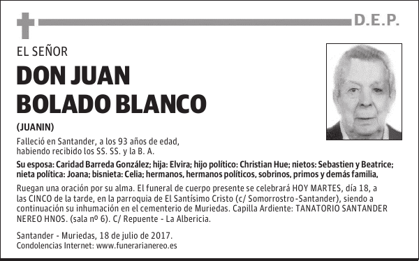 DON JUAN BOLADO BLANCO