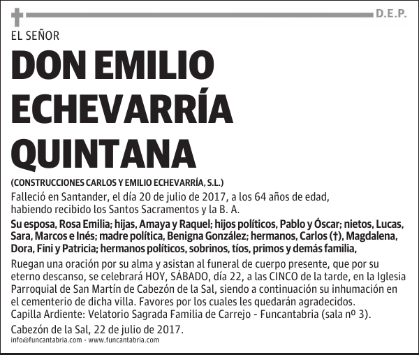 Don Emilio Echevarría Quintana