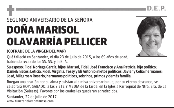 DOÑA MARISOL OLAVARRÍA PELLICER