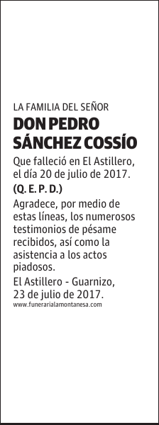 DON PEDRO SÁNCHEZ COSSÍO