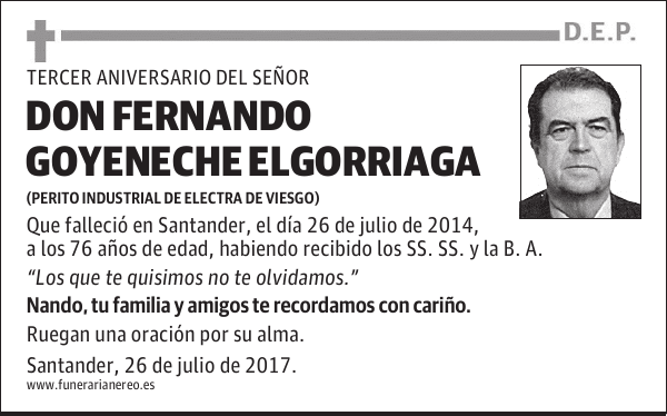 DON FERNANDO GOYENECHE ELGORRIAGA