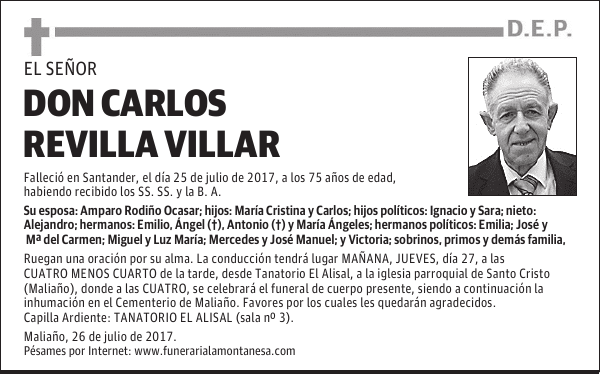 DON CARLOS REVILLA VILLAR