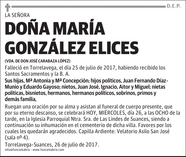 Doña María González Elices