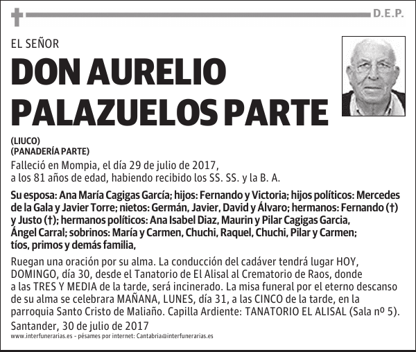 D. AURELIO PALAZUELOS PARTE