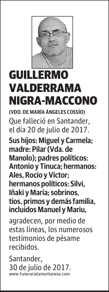 GUILLERMO VALDERRAMA NIGRA-MACCONO