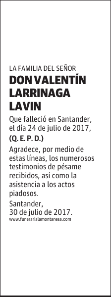 DON VALENTÍN LARRINAGA LAVIN