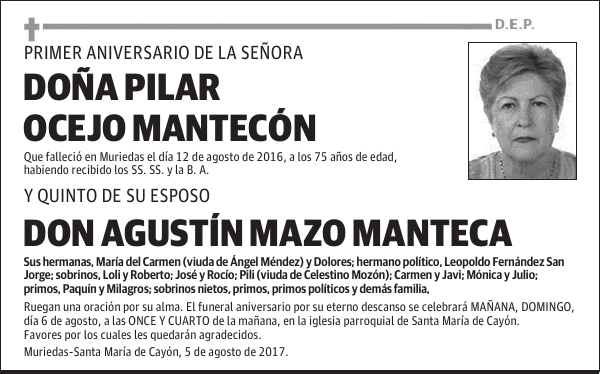 PILAR OCEJO MANTECON