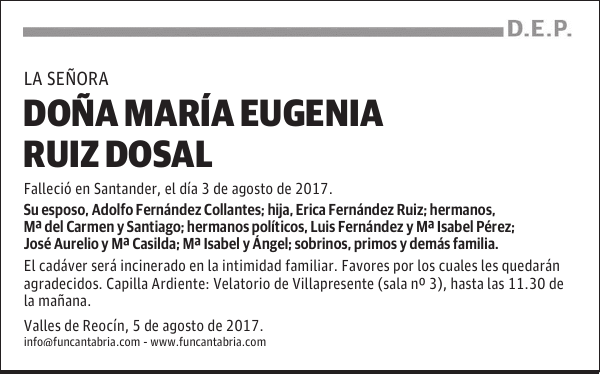 Doña Ma Eugenia Ruiz Dosal