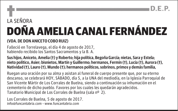 Doña Amelia Canal Fernández