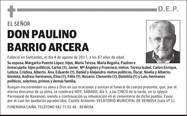 D. Paulino Barrio Arcera