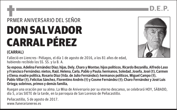 DON SALVADOR CARRAL PÉREZ