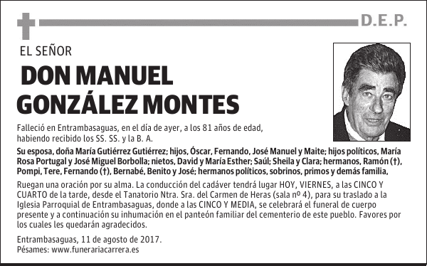 DON MANUEL GONZÁLEZ MONTES