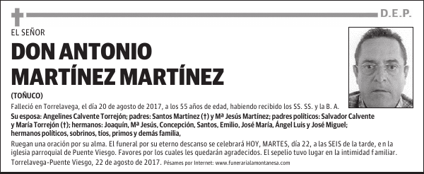 DON ANTONIO MARTÍNEZ MARTÍNEZ