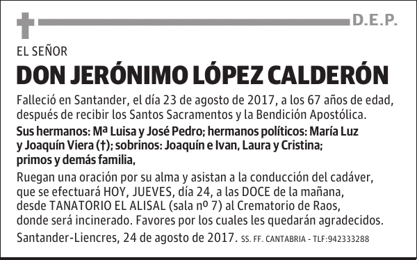 DON JERÓNIMO LÓPEZ CALDERON