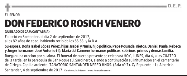 DON FEDERICO ROSICH VENERO