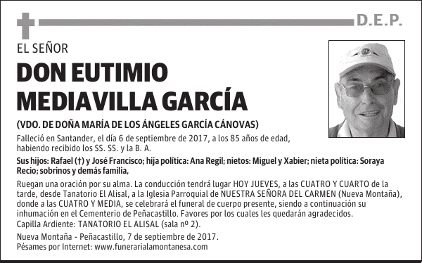 DON EUTIMIO MEDIAVILLA GARCÍA