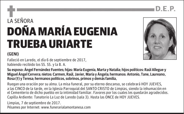 DOÑA MARÍA EUGENIA TRUEBA URIARTE