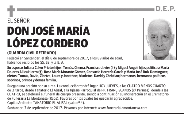 DON JOSÉ MARÍA LÓPEZ CORDERO