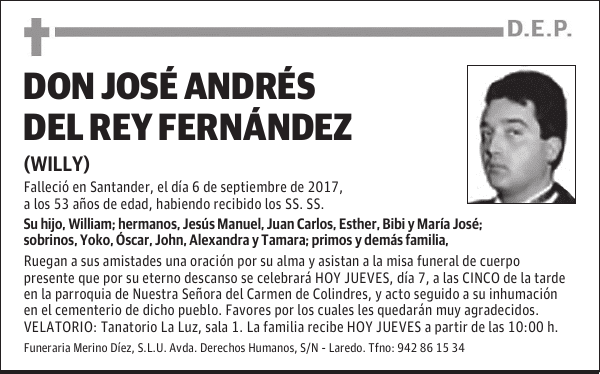 DON JOSÉ ANDRÉS DEL REY FERNÁNDEZ