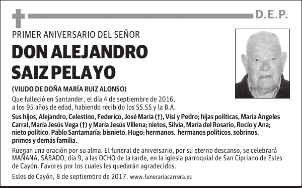 DON ALEJANDRO SAIZ PELAYO