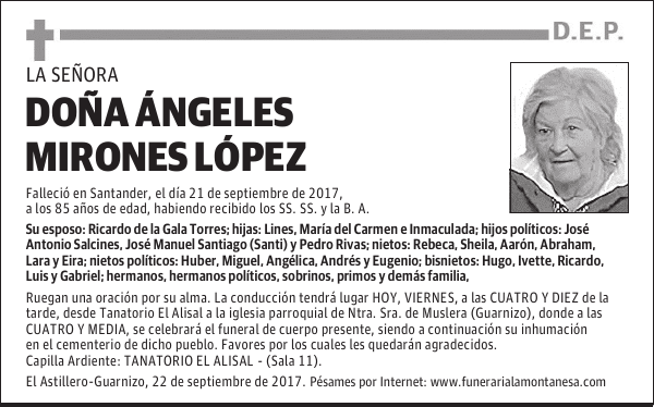 DOÑA ANGELES MIRONES LOPEZ