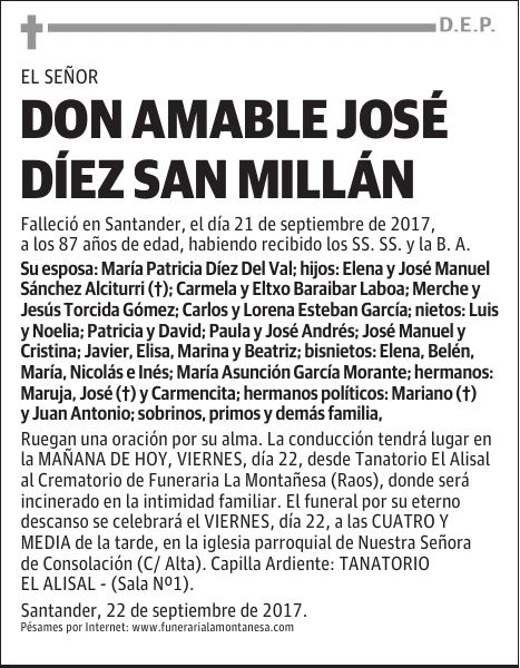 DON AMABLE JOSÉ DÍEZ SAN MILLÁN