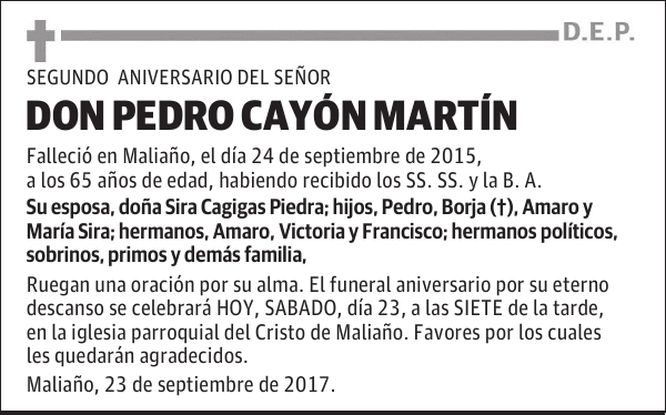 DON PEDRO CAYÓN MARTÍN