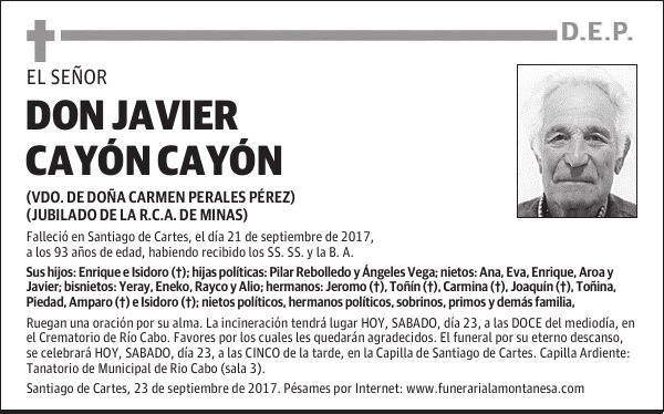 DON JAVIER CAYÓN CAYÓN