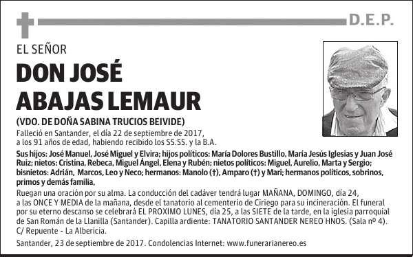 DON JOSÉ ABAJAS LEMAUR