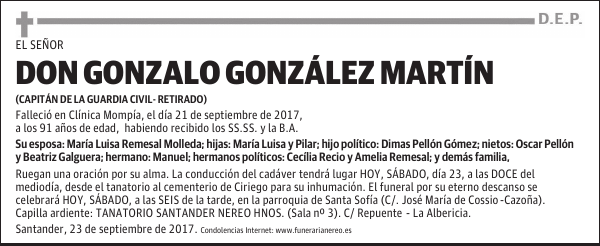 DON GONZALO GONZÁLEZ MARTÍN