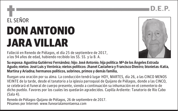 DON ANTONIO JARA VILLAR