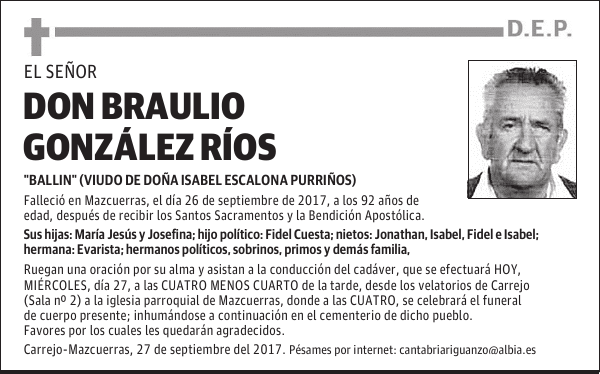 DON BRAULIO GONZÁLEZ RÍOS