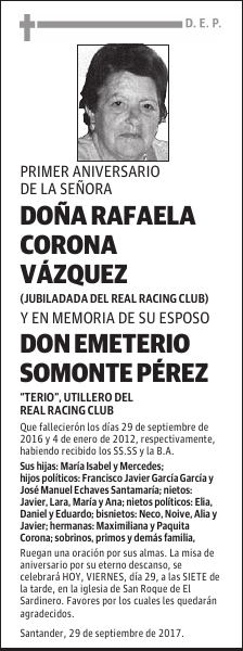 DOÑA RAFAELA CORONA VÁZQUEZ