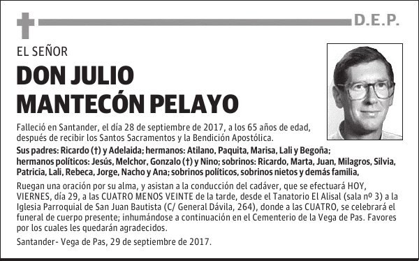 DON JULIO MANTECÓN PELAYO