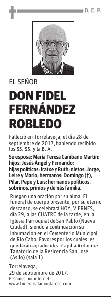 DON FIDEL FERNÁNDEZ ROBLEDO