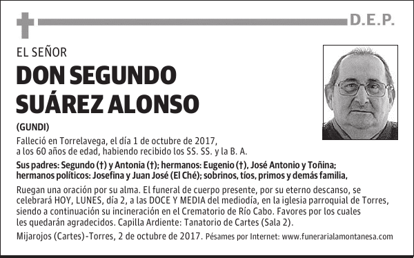 DON SEGUNDO SUÁREZ ALONSO