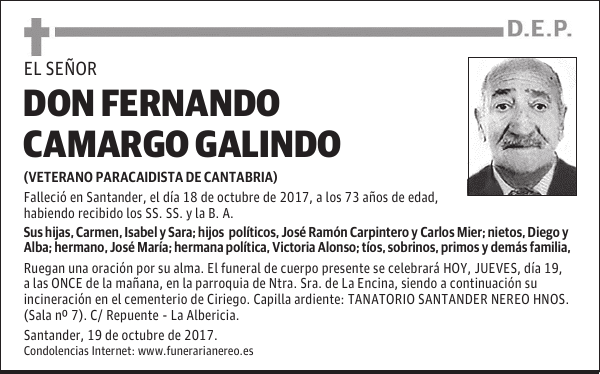 DON FERNANDO CAMARGO GALINDO