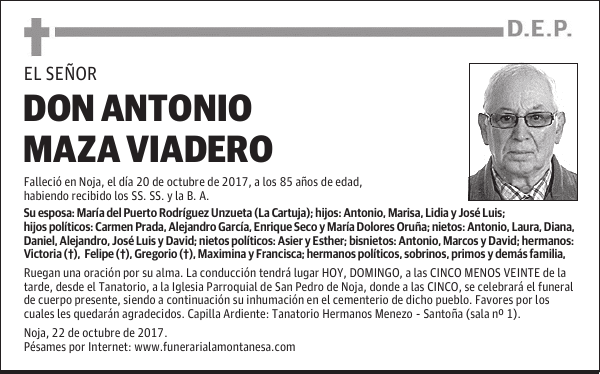 DON ANTONIO MAZA VIADERO