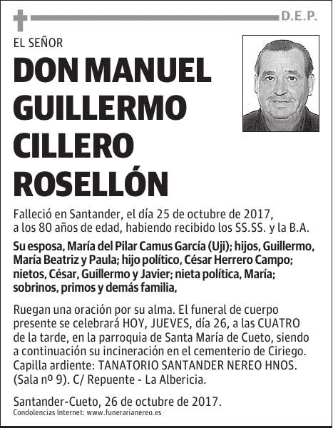 DON MANUEL GUILLERMO CILLERO ROSELLÓN