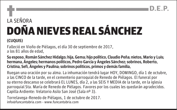 Doña Nieves Real Sánchez