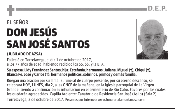 DON JESÚS SAN JOSÉ SANTOS