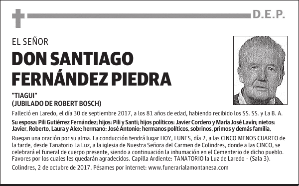 DON SANTIAGO FERNÁNDEZ PIEDRA