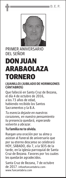 Don Juan Arabaolaza Tornero