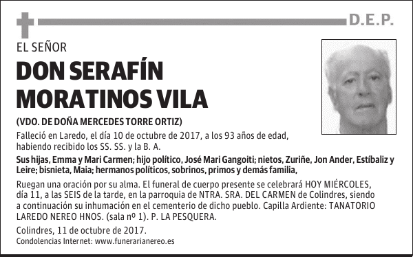 DON SERAFÍN MORATINOS VILA