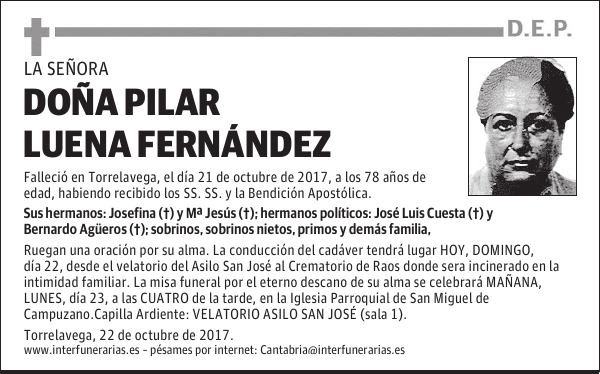 DOÑA PILAR LUENA FERNÁNDEZ