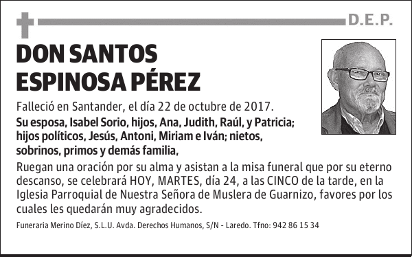 DON SANTOS ESPINOSA PÉREZ