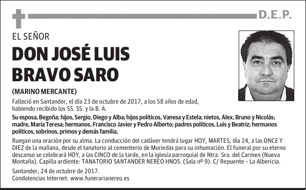 DON JOSÉ LUIS BRAVO SARO